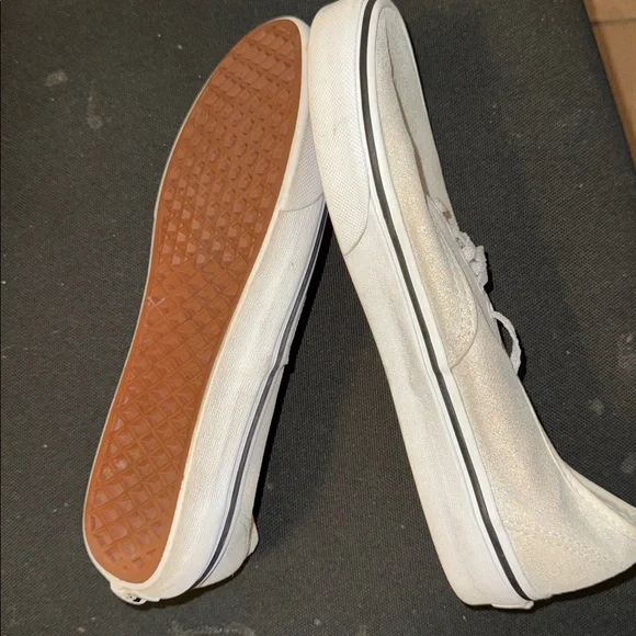 Vans Women's Shimmering Off White Sneakers - Picture 3 of 6